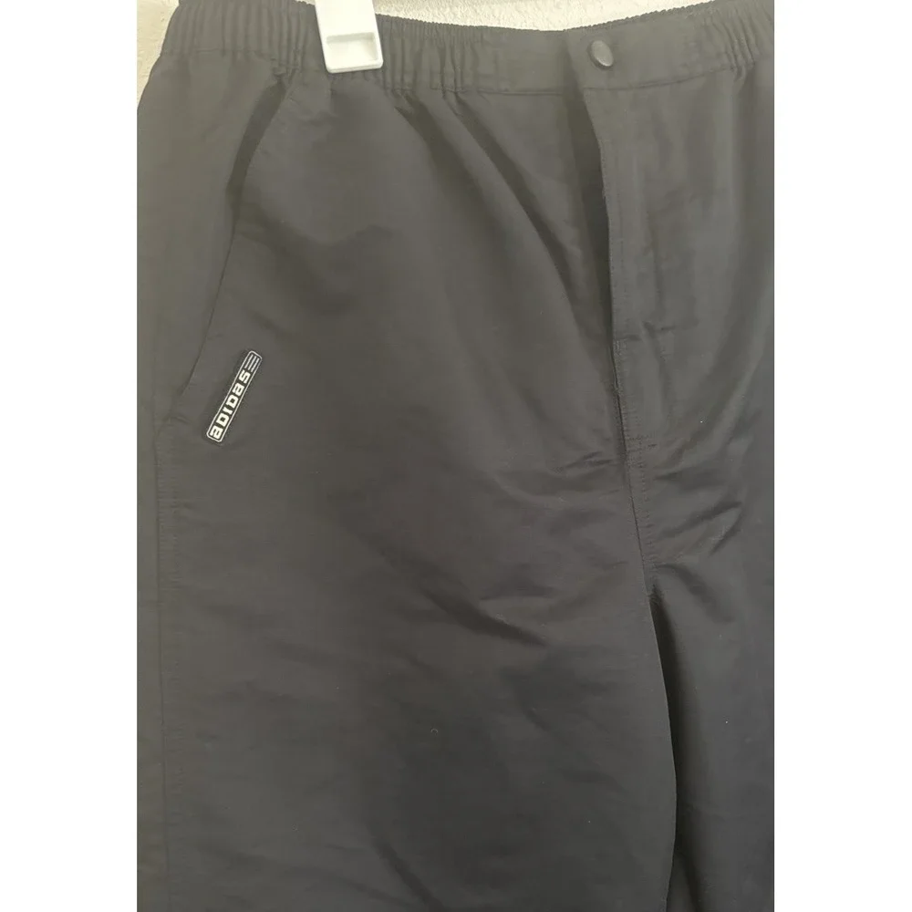 Vintage 2001 Adidas Windbreaker Track Pants Mens XL Black Mesh Lined Y2K AZF001